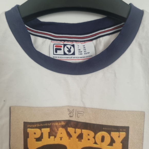 Fila x Playboy Ringer Tee UK Size XS - Picture 7 of 8